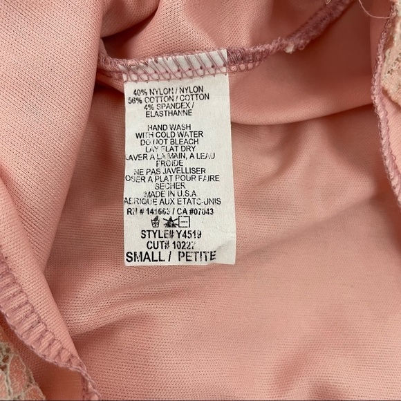 Anthropologie Dulcie Pink and White Lace Dress Size Small - Picture 7 of 7